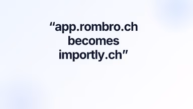 app.rombro.ch becomes importly.ch