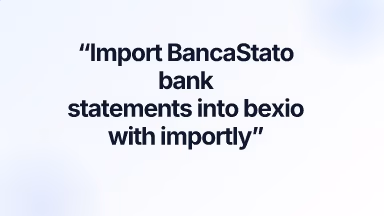 Import BancaStato bank statements into bexio with importly