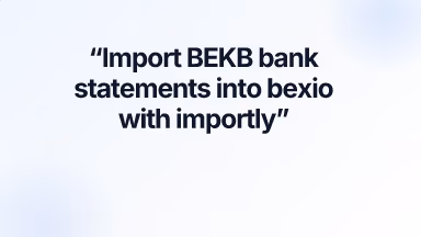 Import BEKB bank statements into bexio with importly