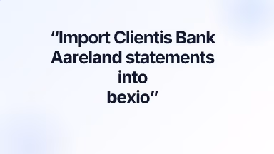 Import Clientis Bank Aareland statements into bexio