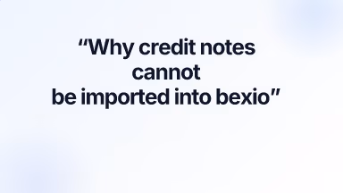 Why credit notes cannot be imported into bexio