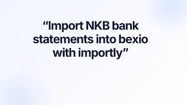 Import NKB bank statements into bexio with importly